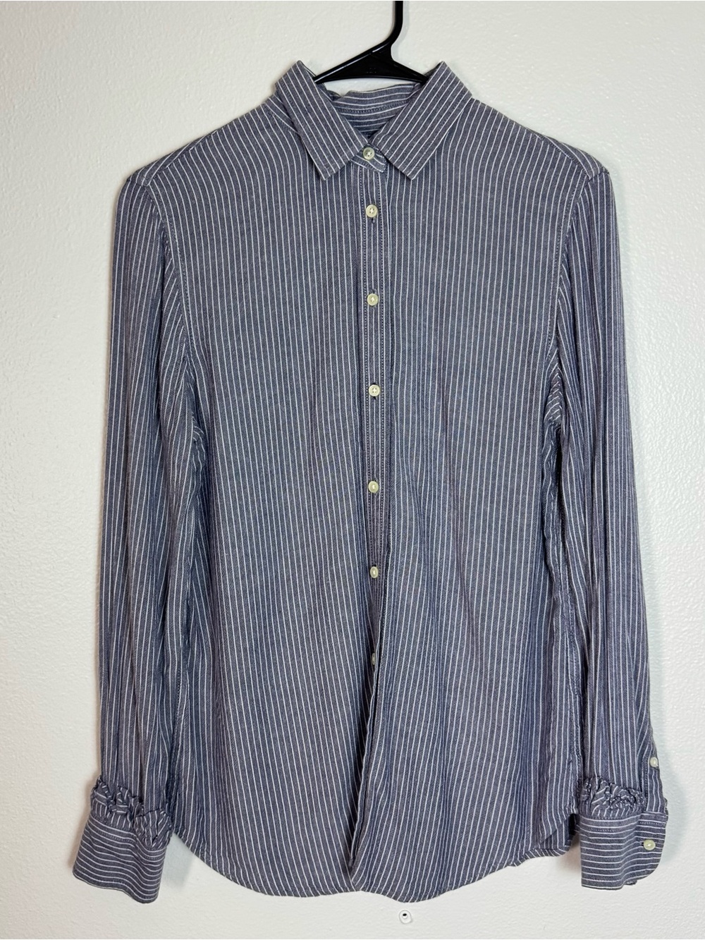 Banana Republic Dillon Shirt Size Small Blue White Stripe Button Down